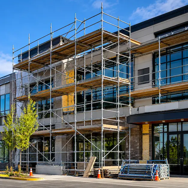 Santa Clarita Scaffolding Rental supporting commercial renovation projects with safe elevated access systems.