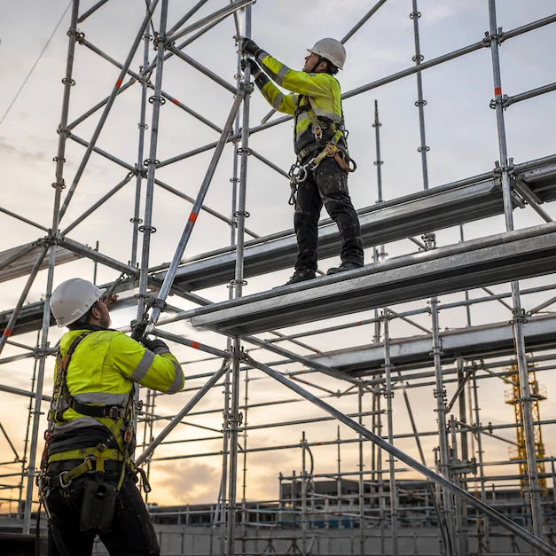 Scaffold assembly services by Santa Clarita Scaffolding Rental for secure elevated work access.