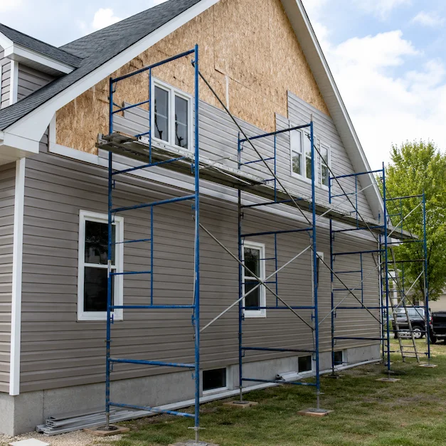 Santa Clarita Scaffolding Rental for siding installation and exterior remodeling projects.