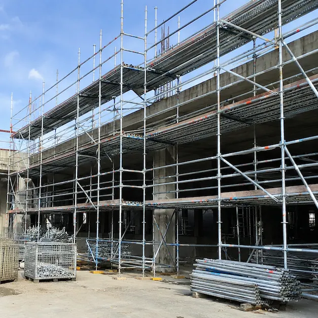 System scaffolding supplied by Santa Clarita Scaffolding Rental for construction sites